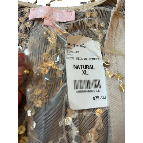 NWT -Paradiso Gold Sequin Romper - Size XL - Picture 9 of 15